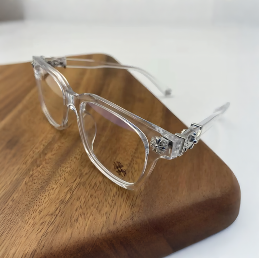 Clear Chrome Glasses
